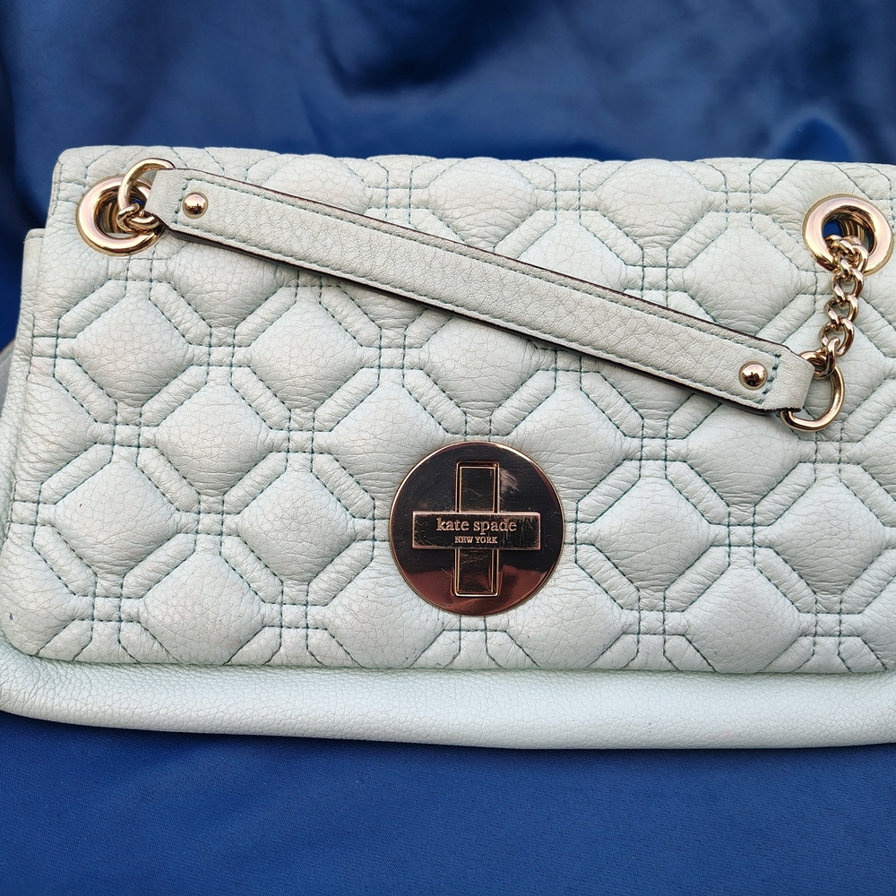 Kate Spade Quilted Mint Green Shoulder Bag